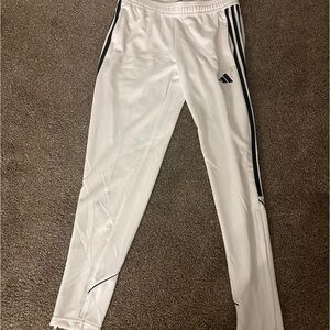 Brand New White Adidas Track Pants, Wmns:Small